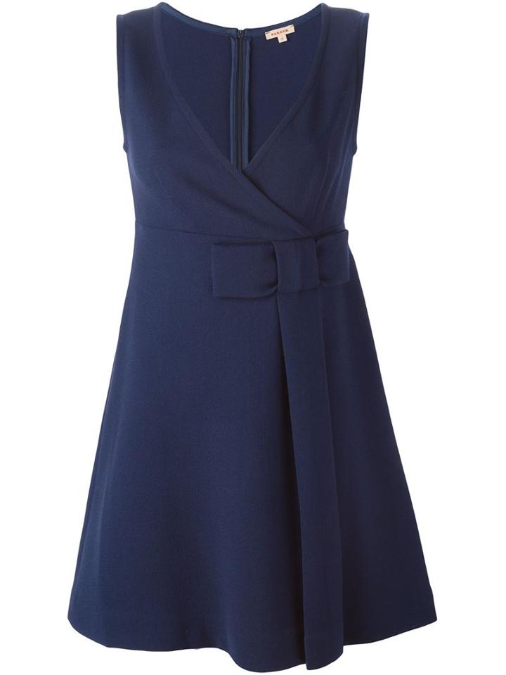 P.a.r.o.s.h. Bow Detail V-neck Dress