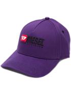 Diesel Logo Embroidered Baseball Cap - Purple