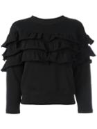 Diesel Ruffled Sweatshirt, Women's, Size: Xs, Black, Cotton