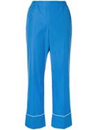 No21 Cropped Designer Trousers - Blue