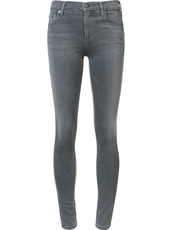 Citizens Of Humanity High-waisted Super Skinny Jeans, Women's, Size: 26, Grey, Cotton/rayon/polyester/polyurethane