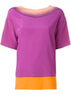 Missoni Block Colour Top, Women's, Size: 42, Pink/purple, Silk/rayon/spandex/elastane