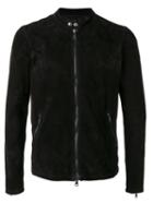 Giorgio Brato Round Neck Biker Jacket, Men's, Size: 50, Black, Leather