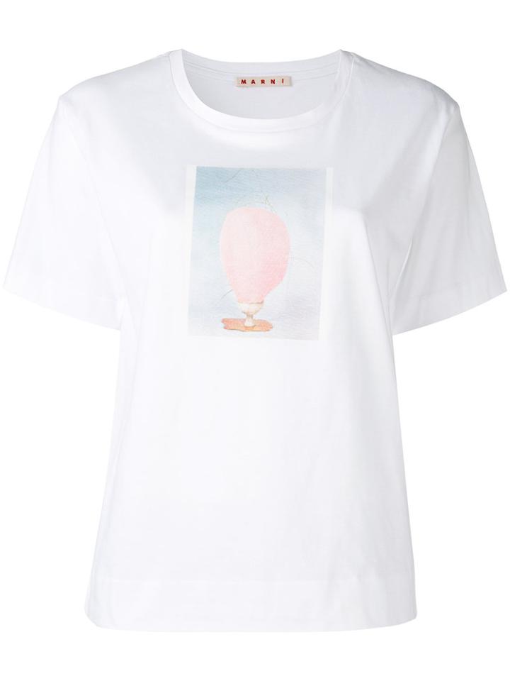 Marni - Balloon Print T-shirt - Women - Cotton - 42, Women's, White, Cotton
