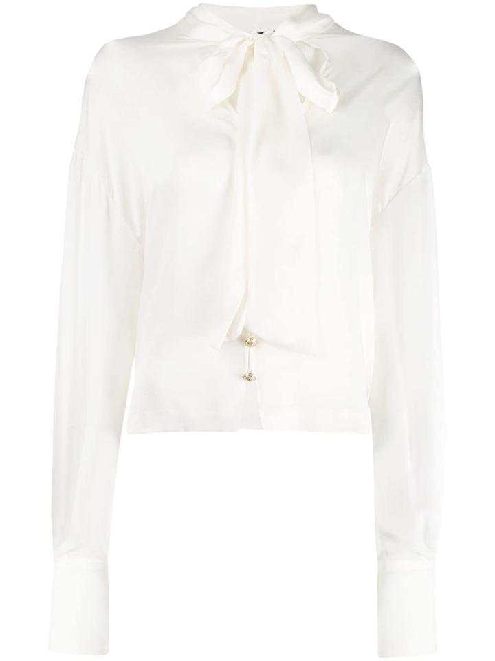 Balmain Pussy Bow Blouse - White