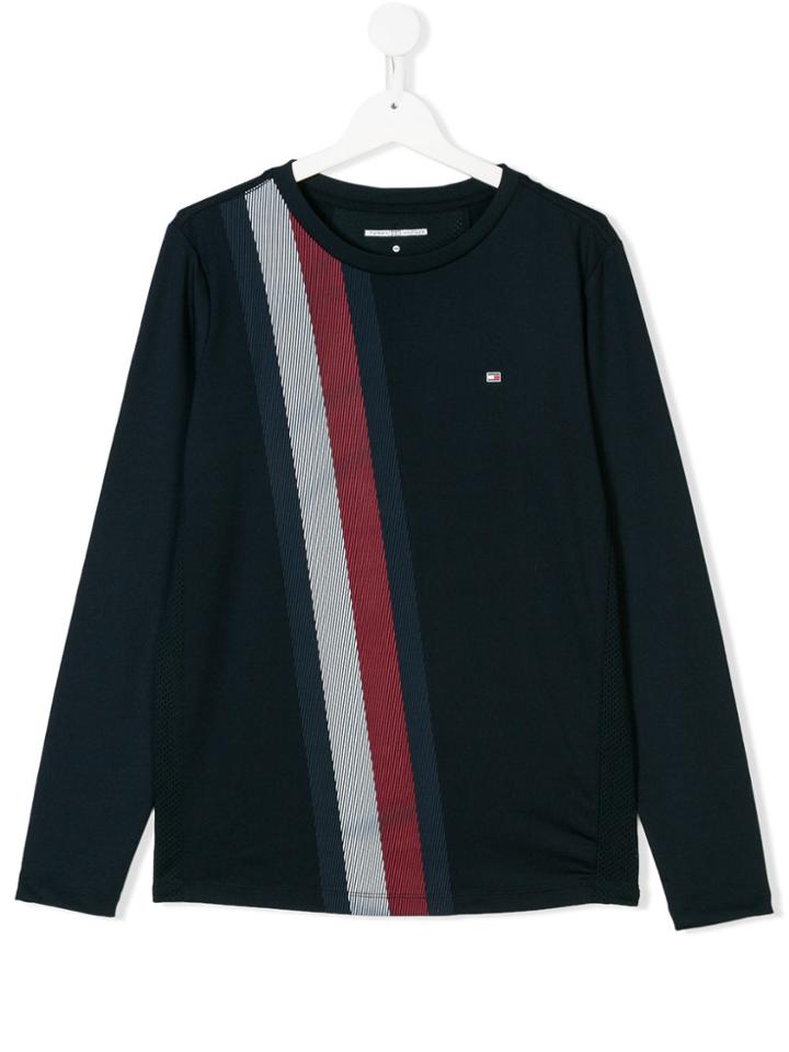 Tommy Hilfiger Junior Teen Tri-stripe Long Sleeve Top - Blue