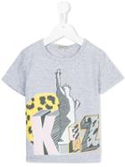 Kenzo Kids Statue Of Liberty T-shirt, Girl's, Size: 12 Yrs, Grey