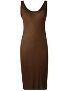 Givenchy - Round Neck Dress - Women - Polyamide/spandex/elastane/cupro - 36, Brown, Polyamide/spandex/elastane/cupro