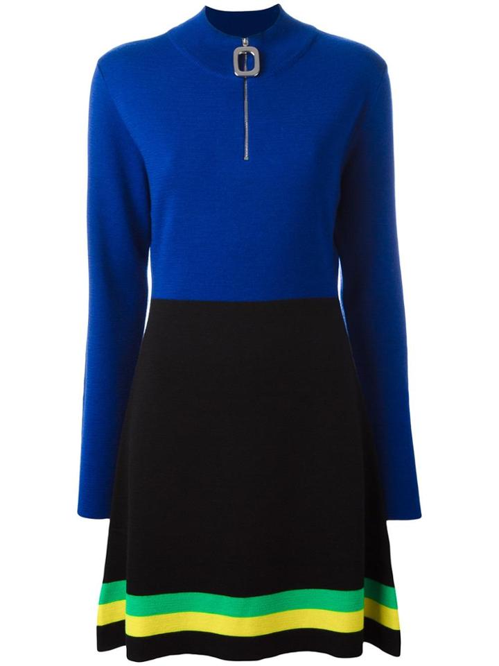 Jw Anderson Zip Collar Dress - Blue