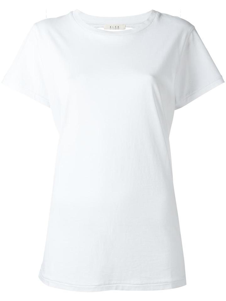 Alyx Cut-off Back Detailing T-shirt, Women's, Size: Xs, White, Cotton