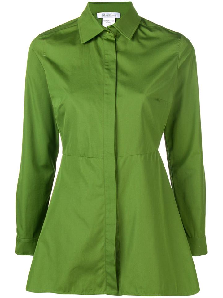 Max Mara Classic Collar Fitted Shirt - Green