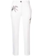 Philipp Plein Embellished Patch Trousers - White