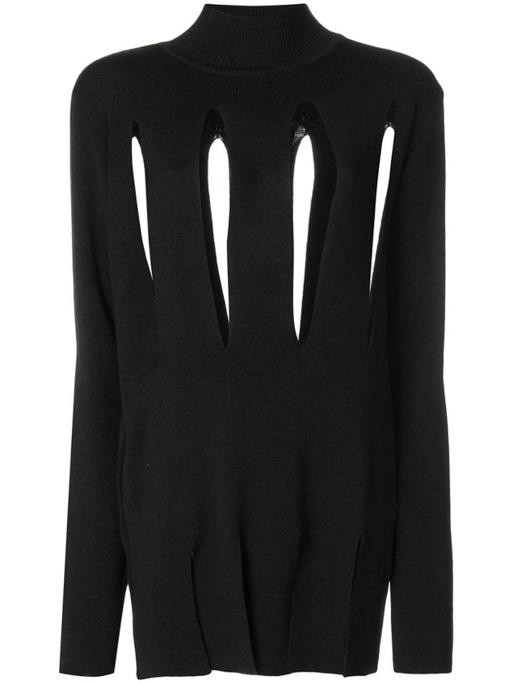 Marques'almeida Slashed Roll Neck Sweater - Black