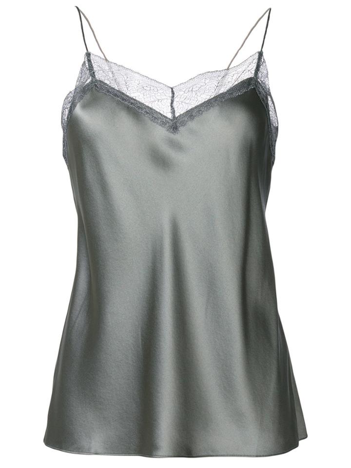 Vince Lace Embroidered Camisole - Grey