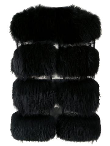 Talie Nk - Fox Fur Waistcoat - Women - Fox Fur - P, Women's, Black, Fox Fur