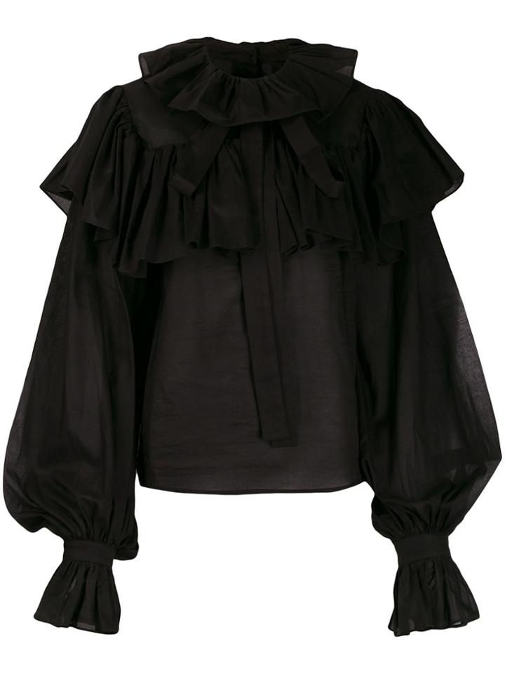 Milla Milla Ruffle Trim Shirt - Black