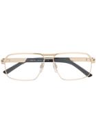 Cazal Square Frame Glasses - Gold
