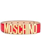 Moschino Logo Belt - Red
