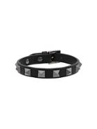 Valentino Leather Stud Bracelet - Black