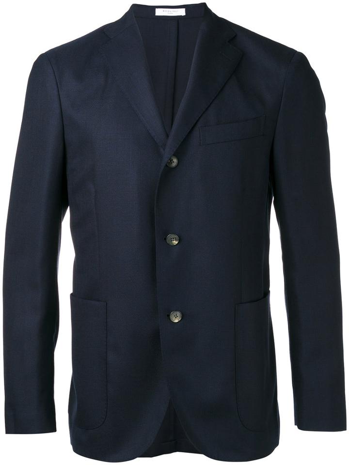 Boglioli Patch Pockets Blazer, Men's, Size: 58, Blue, Wool/acetate/cupro