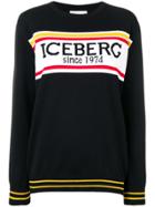 Iceberg Logo Knitted Jumper - Black
