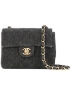 Chanel Vintage Mini Denim Cf Chain Bag - Grey