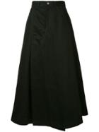 Maison Mihara Yasuhiro Denim Flared Skirt - Black