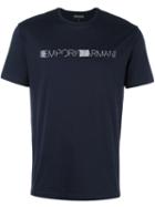 Emporio Armani Logo Print T-shirt, Men's, Size: Xl, Blue, Cotton