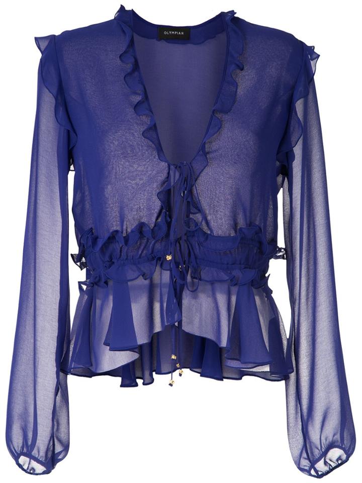 Olympiah Ravena Ruffle Blouse - Blue