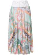 Emilio Pucci Drawstring Waist Pleated Skirt - Multicolour