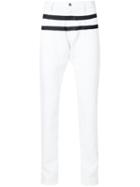 Todd Lynn Striped Jeans, Men's, Size: 50, White, Cotton