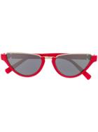 Versace Eyewear Narrow Cat Eye Sunglasses - Red