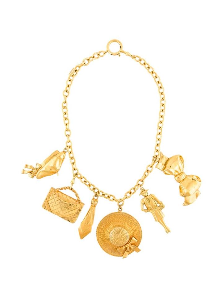 Chanel Vintage Large Charm Choker Necklace