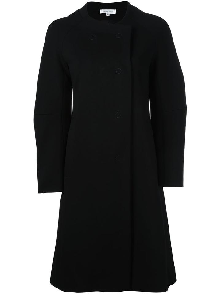 Io Ivana Omazic Collarless Coat, Women's, Size: 42, Black, Polyamide/spandex/elastane/viscose