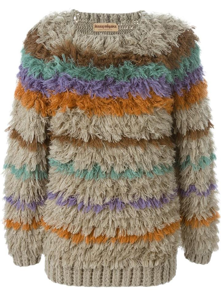 Issey Miyake Vintage Fluffy Striped Sweater