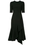 Oscar De La Renta Asymmetric Double-face Dress - Black