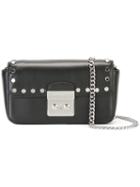 Michael Michael Kors Buckle-front Shoulder Bag, Women's, Black, Calf Leather
