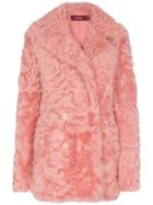 Sies Marjan Pippa Shearling Pea Coat - Pink