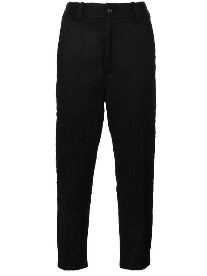 Ann Demeulemeester 'harrison' Trousers, Men's, Size: Large, Black, Nylon/mohair/wool