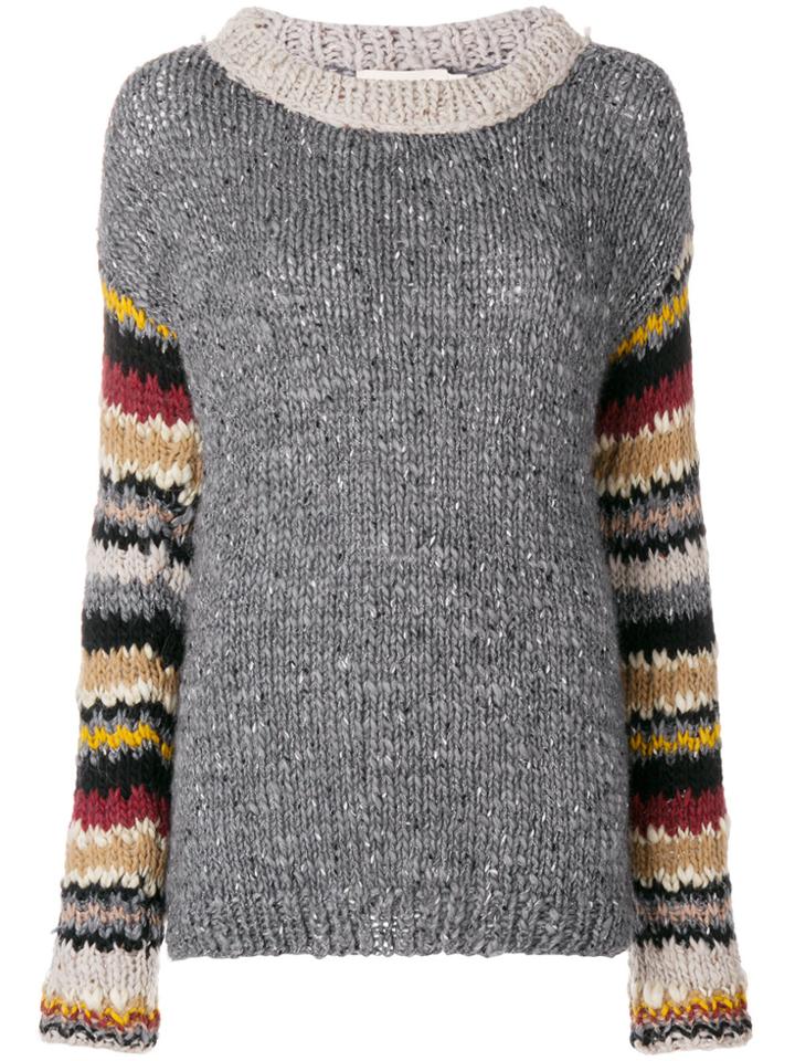 Oneonone Loose Knit Jumper - Grey