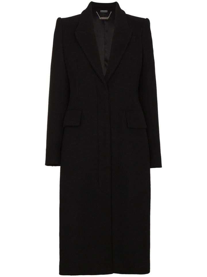 Alexander Mcqueen Cashmere Corset Coat - Black