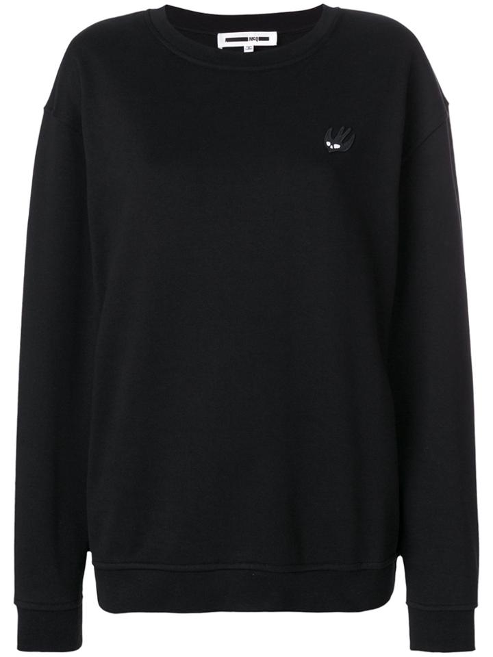 Mcq Alexander Mcqueen Swallow Badge Sweatshirt - Black