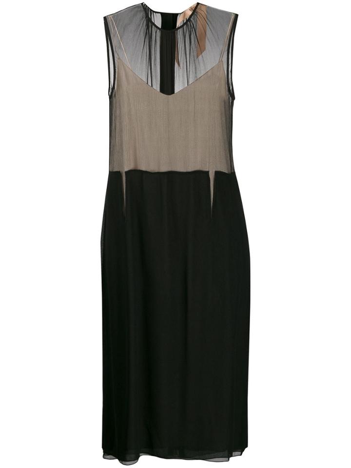 Nº21 Sheer Panel Dress - Black