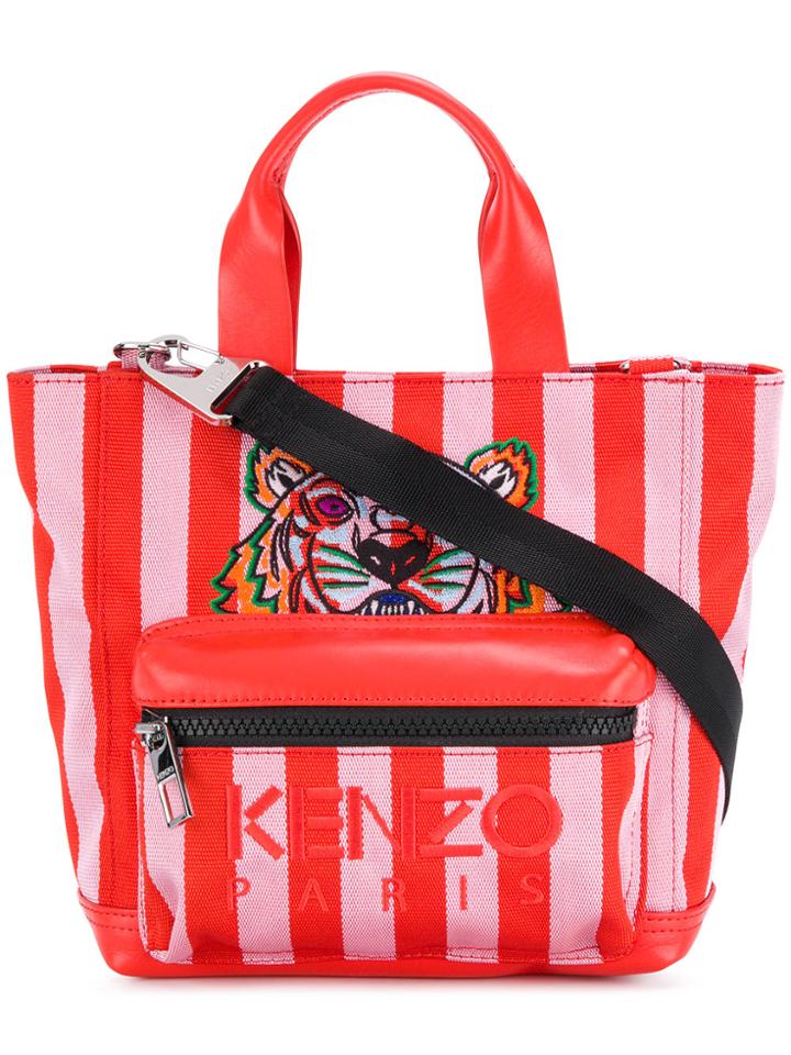 Kenzo Striped Tiger Tote Bag - Yellow & Orange