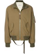 Helmut Lang High-collar Bomber Jacket - Green
