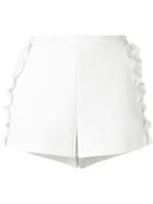 Red Valentino Side Ruffled Shorts - White