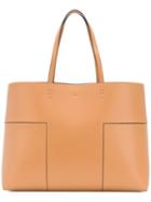 Tory Burch - Open-top Tote - Women - Bos Taurus - One Size, Nude/neutrals, Bos Taurus