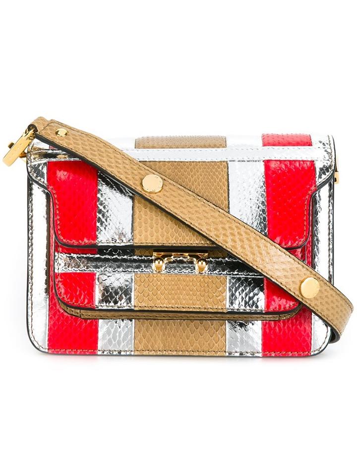 Marni Striped 'trunk' Shoulder Bag