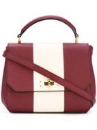 Bally Stripe Detail Small Tote, Women's, Red