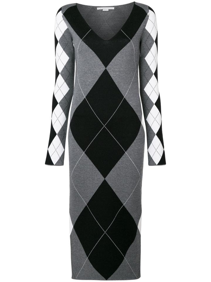 Stella Mccartney Argyle Print Midi Dress - Grey